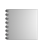 Broschüre mit Metall-Spiralbindung, Endformat Quadrat 14,8 cm x 14,8 cm, 380-seitig