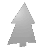 Polystyrolplatte in Tannenbaum-Form konturgefräst <br>einseitig 4/0-farbig bedruckt