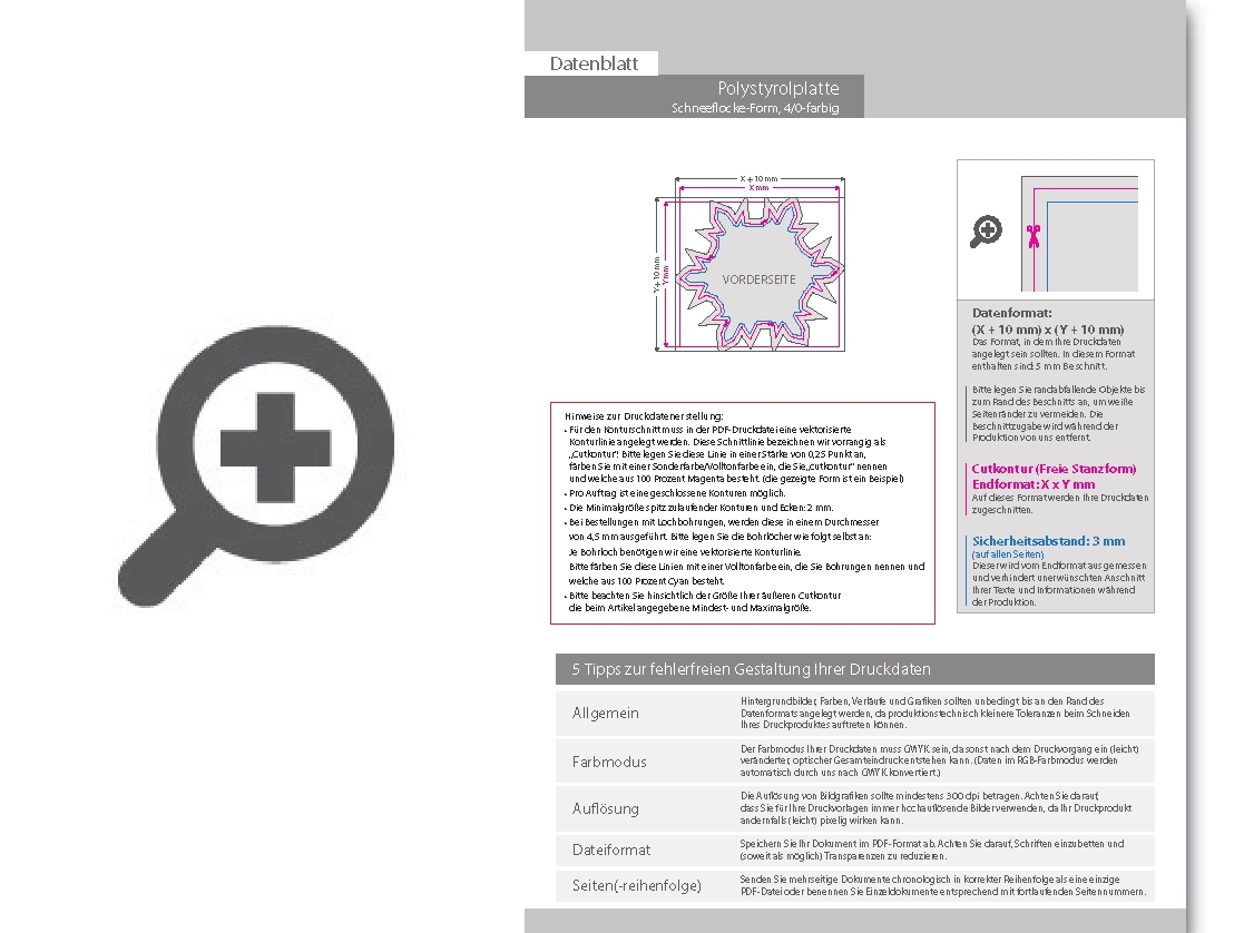 Product Bild polystyrolplatte_in_schneeflocke-form_konturgefr__st___einseitig_4_0-farbig_bedruckt