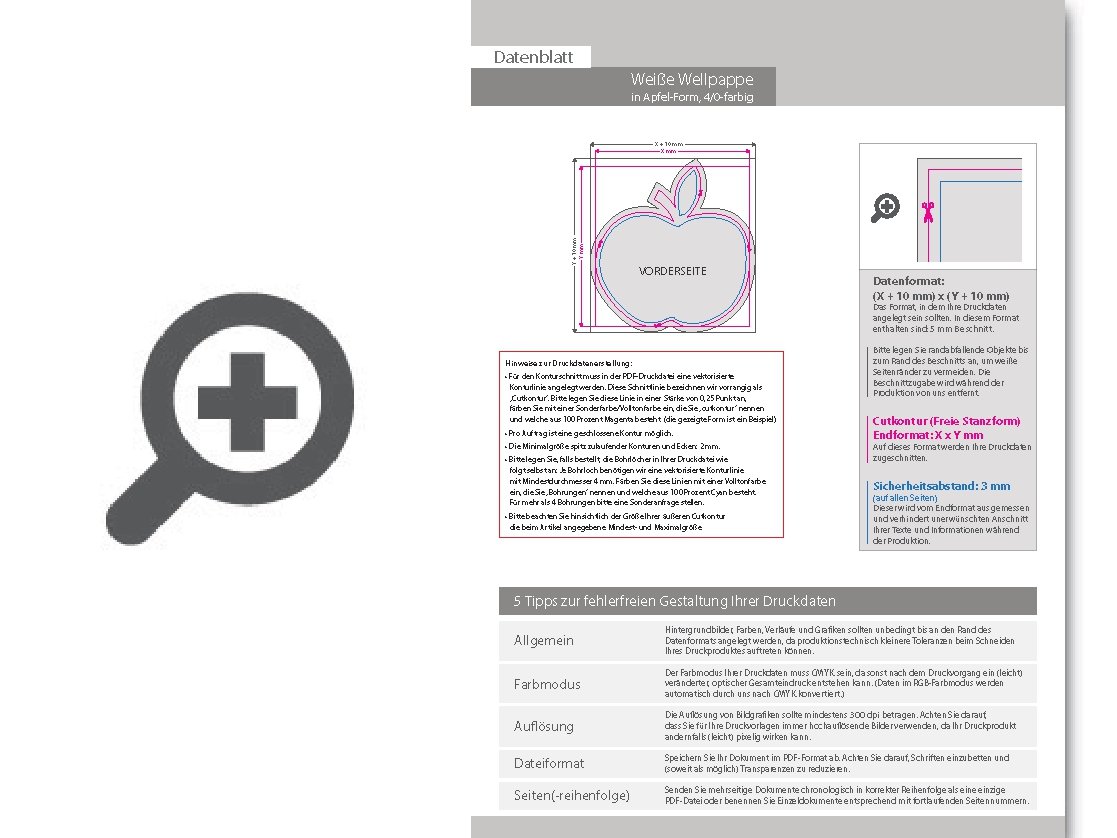Product Bild wei__e_wellpappe_in_apfel-form_konturgefr__st___einseitig_4_0-farbig_bedruckt